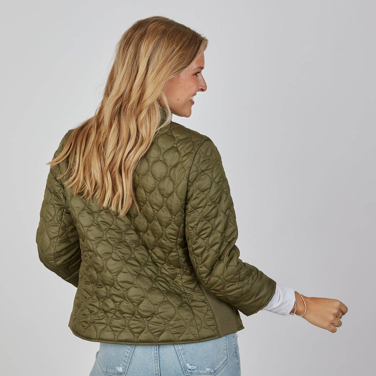 Jacqueline 3/4 Sleeve Jacket in Olive