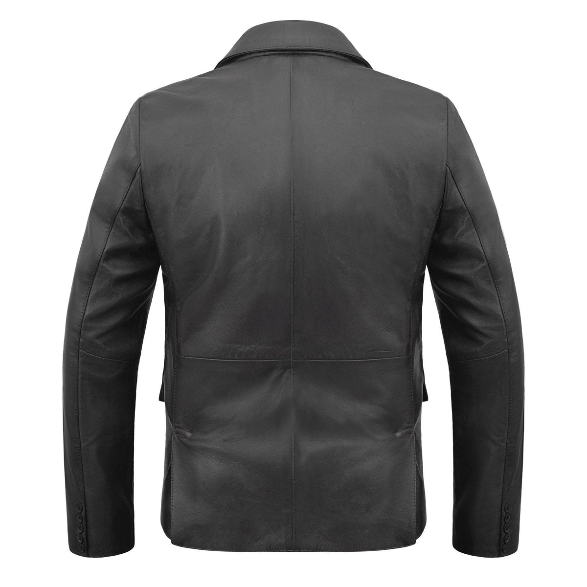 Men's Lambskin Leather Two-Button Blazer