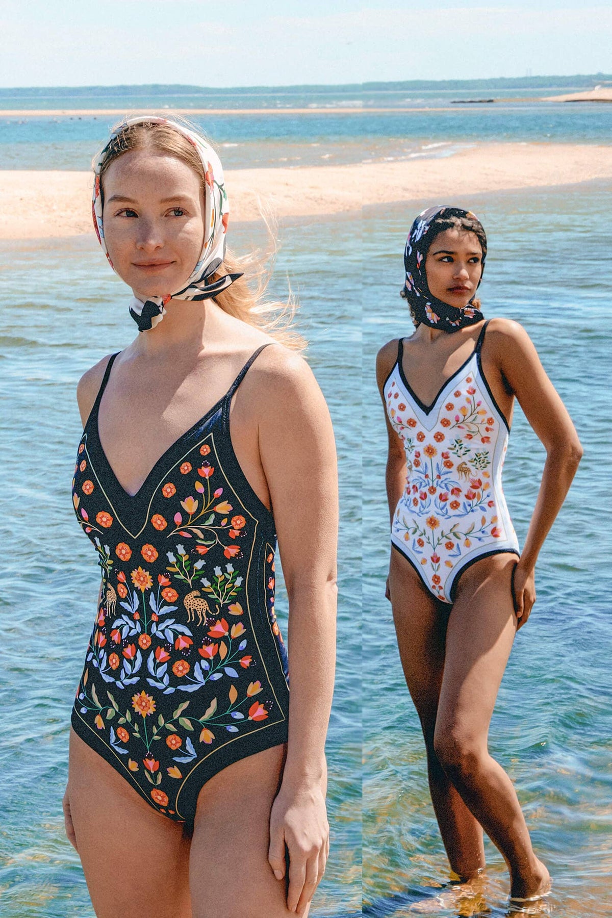 Night Imagination Reversible V-Neck One-Piece Swimsuit