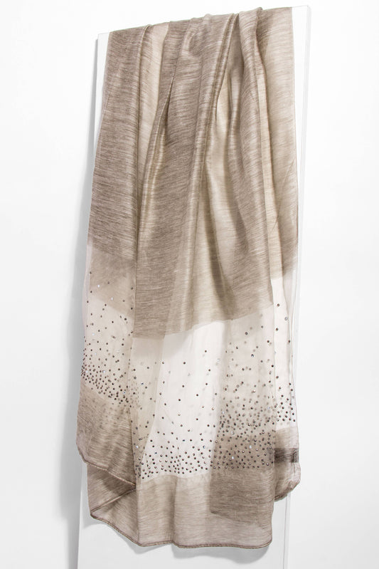 Star Gazer Wool Blend Sparkle Silk Scarf