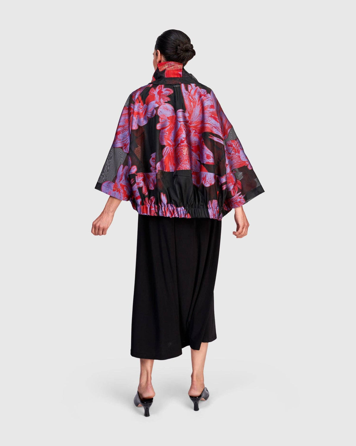 Toshi Cocktail Jacket, Red/Purple Floral
