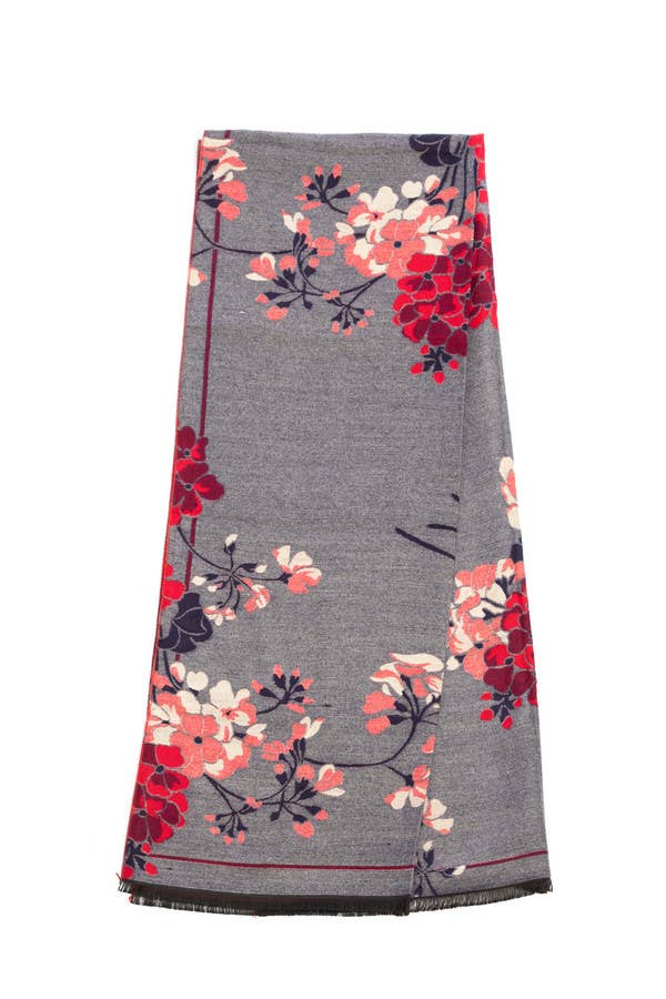 Reverse Floral Garden Printed Neck Scarf