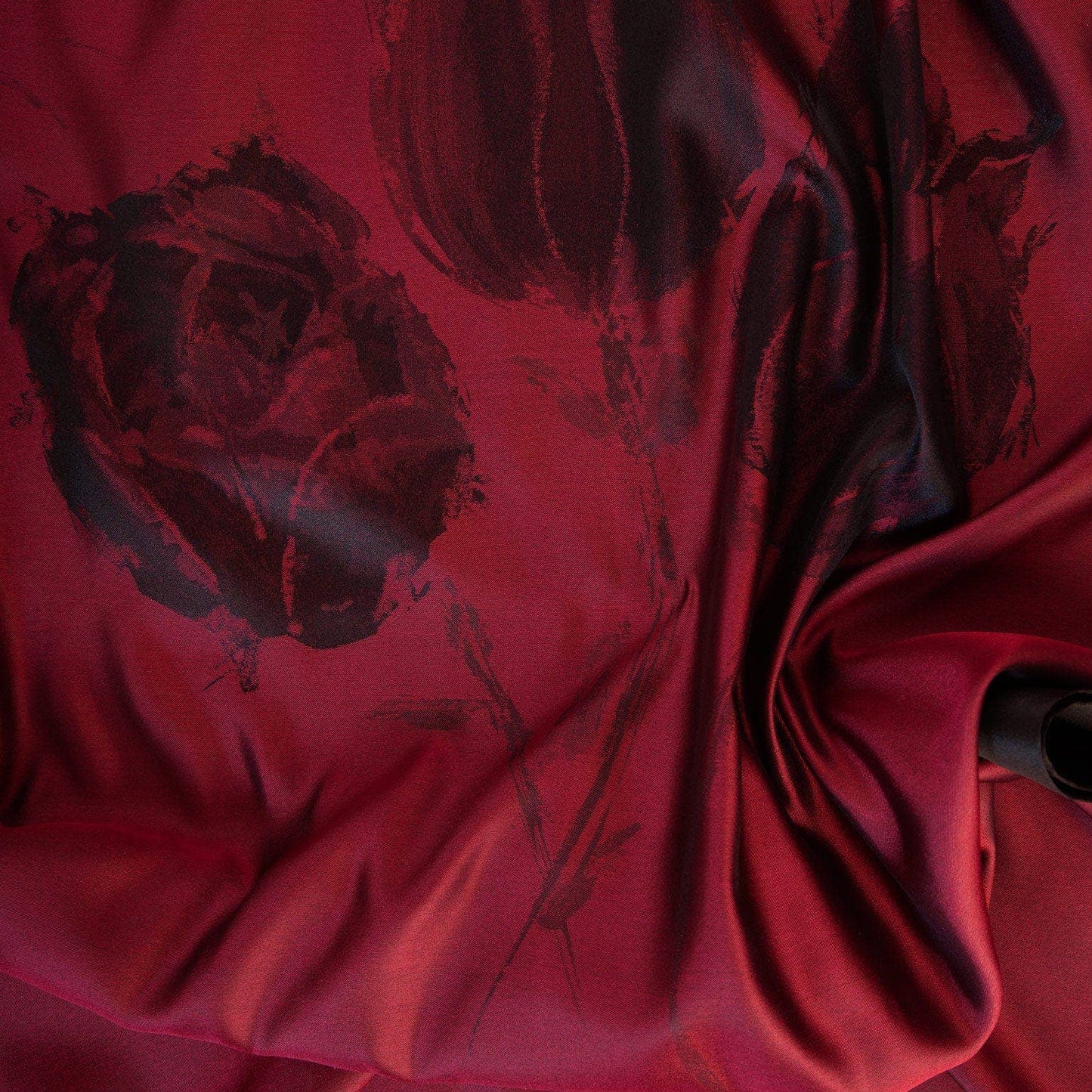 Fortuna - Silk Scarf/Shawl - Ruby Red