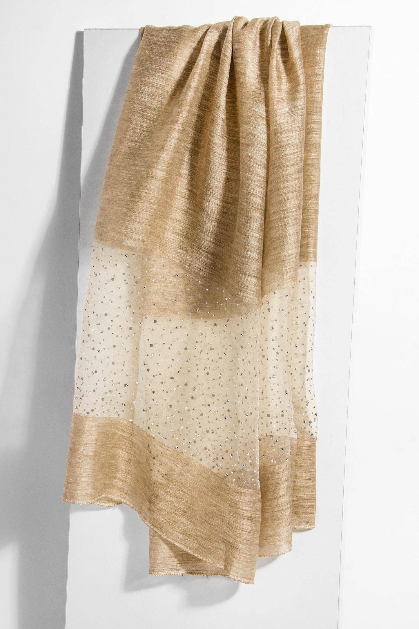 Star Gazer Wool Blend Sparkle Silk Scarf