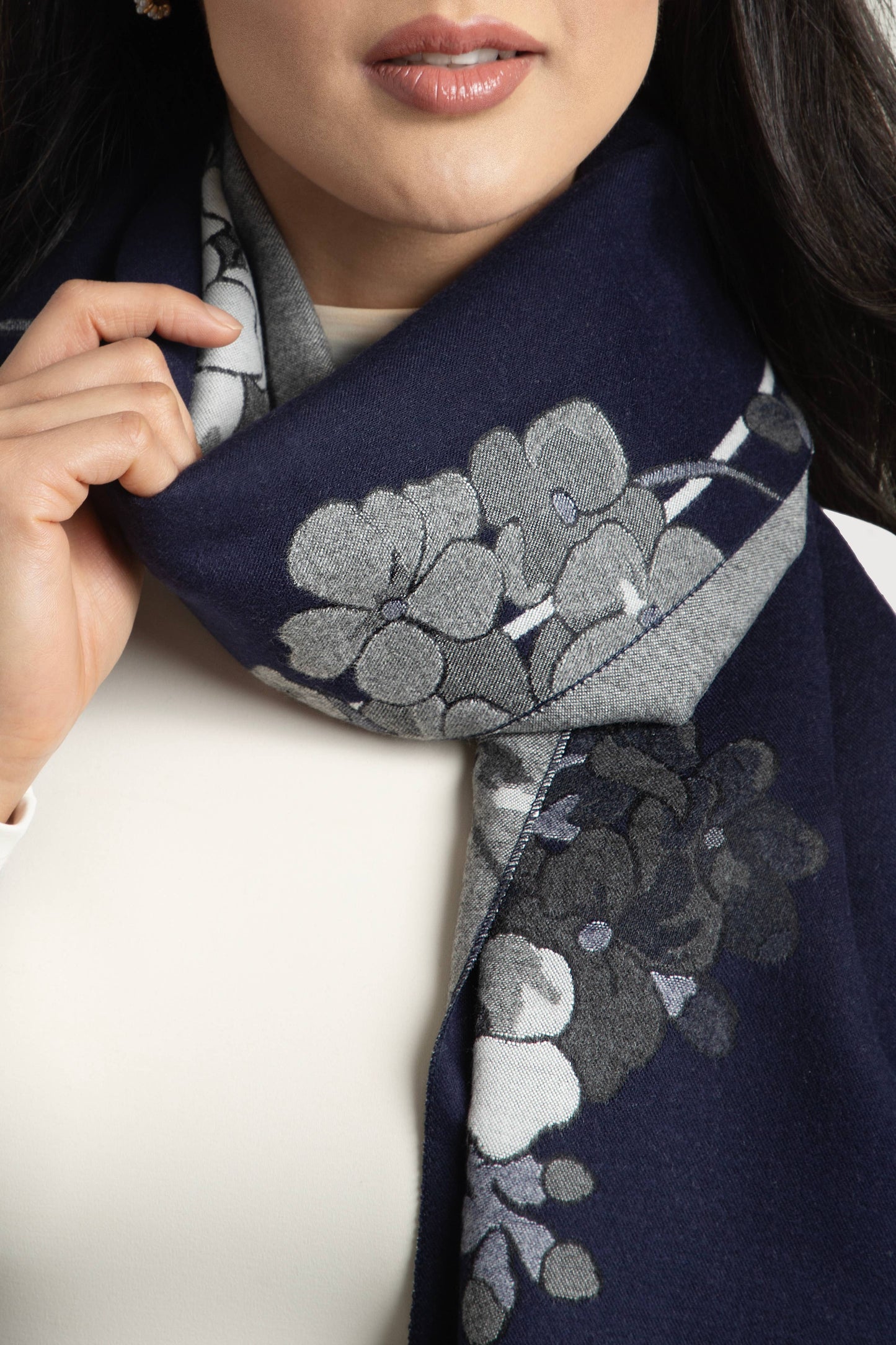 Reverse Garden Printed Viscose Scarf
