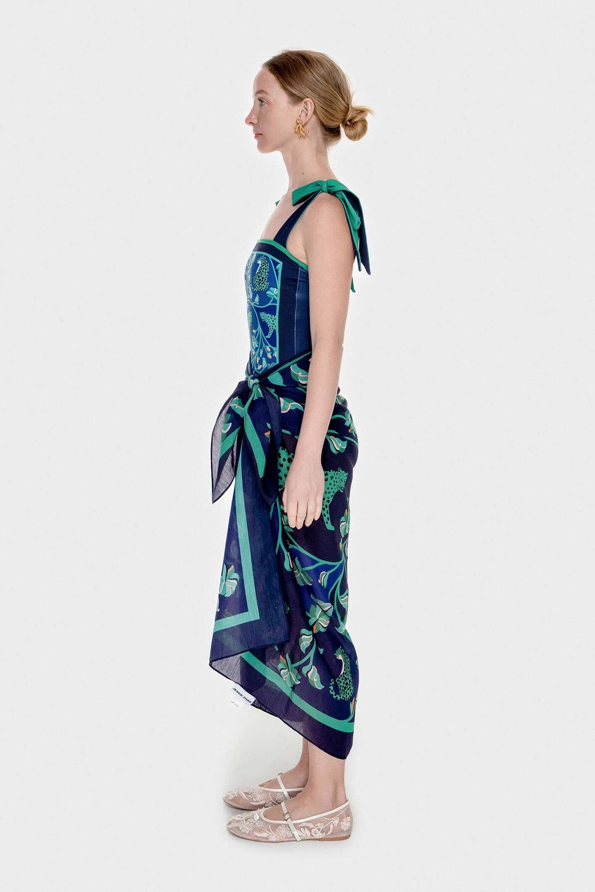 Beach Sarong Wrap - Leopards In The Verdant Wild