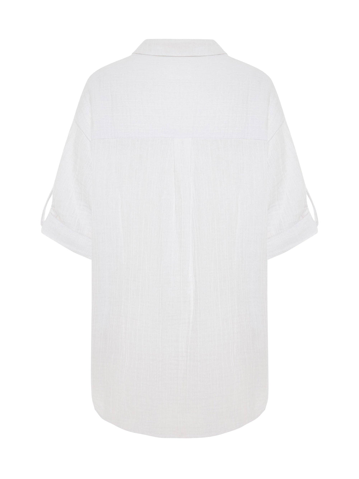 Kaya Oversized Shirt Dress - White