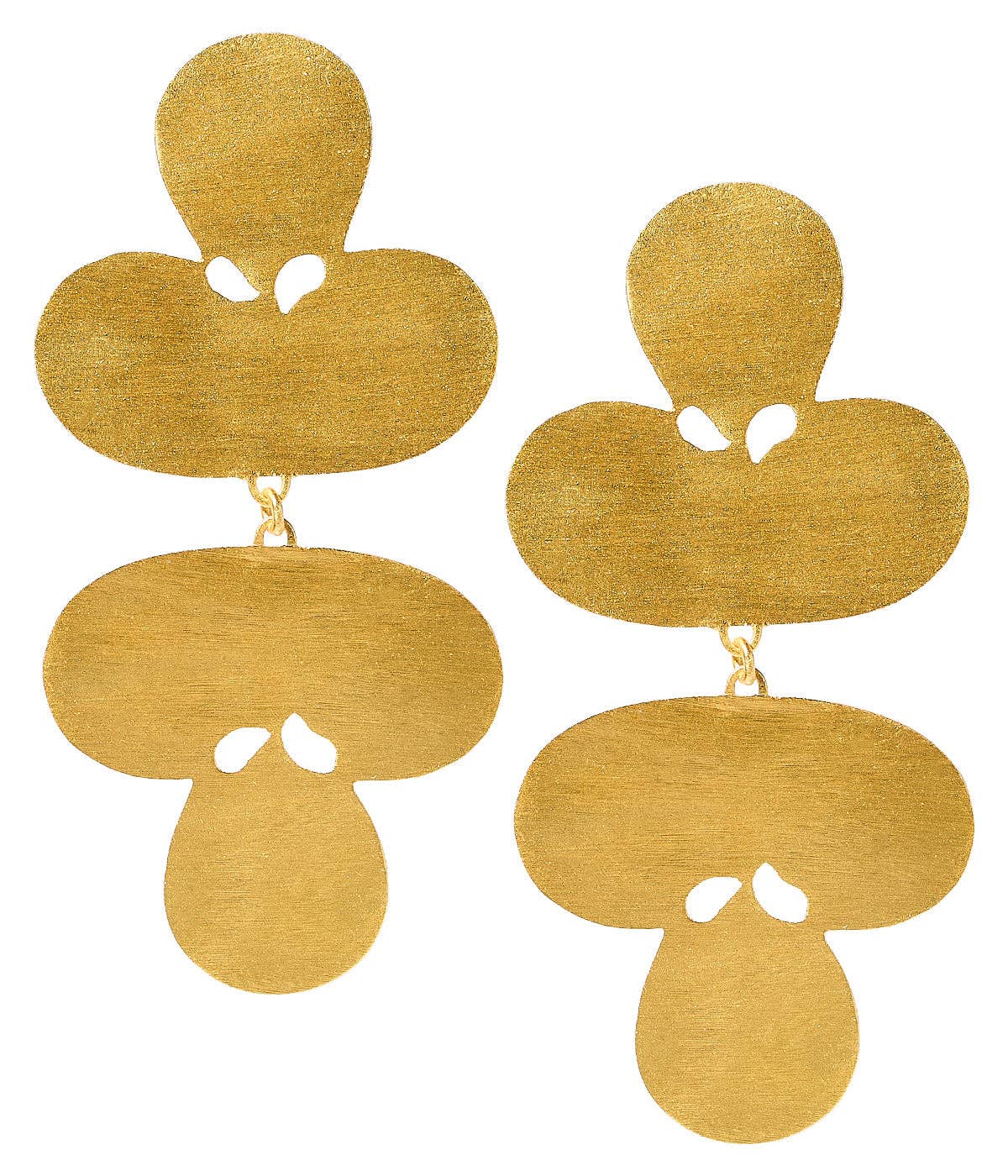 Flat Brushed Ginger Earring - WS