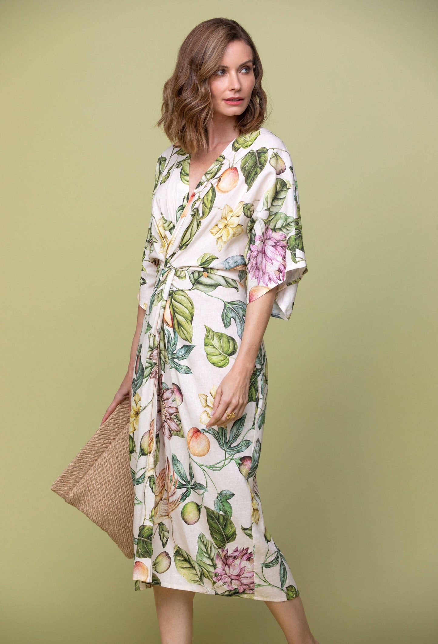 PASSION LINEN TWIST DRESS