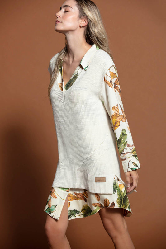 V-NECK KNITTED VEST