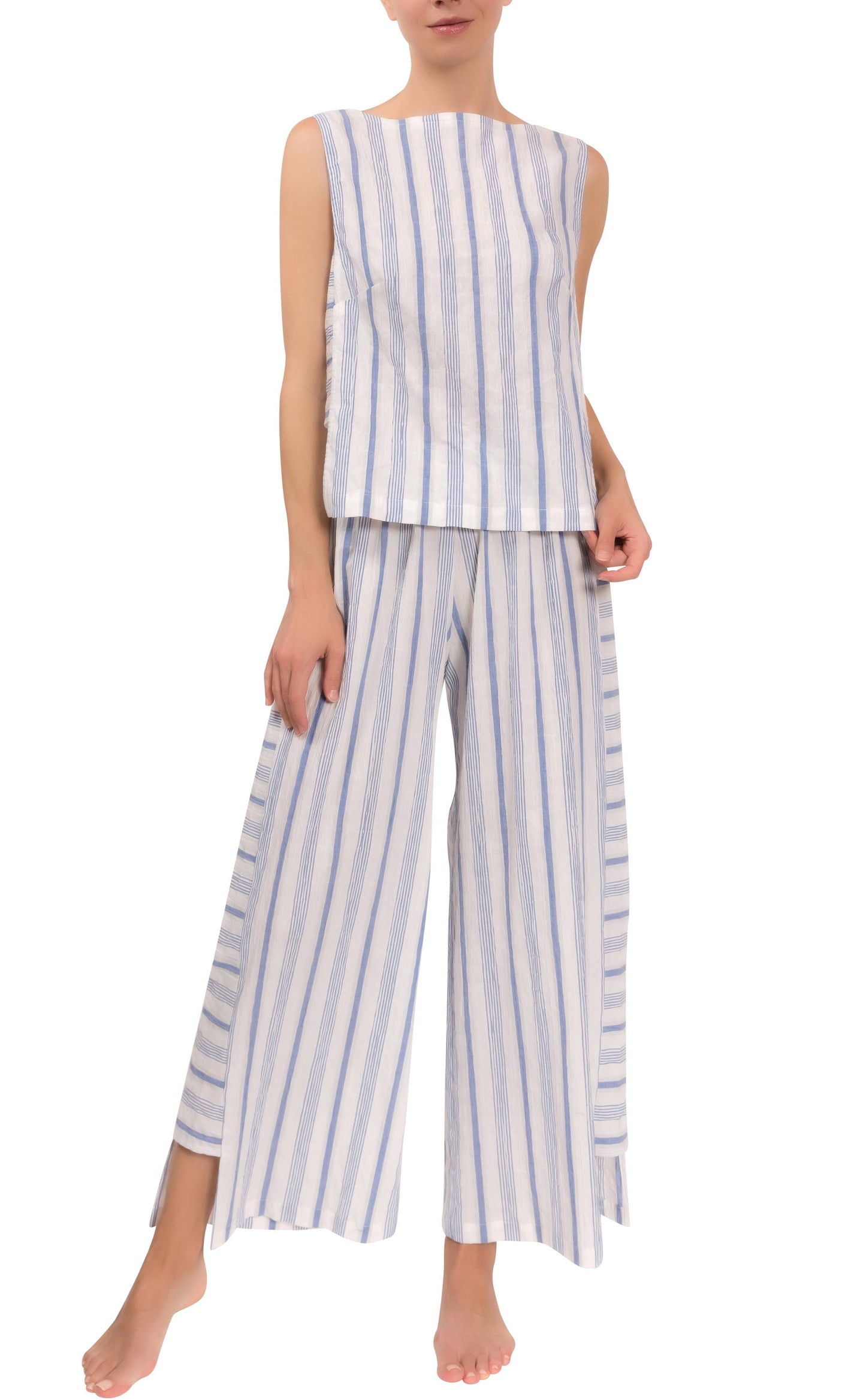 Piper Sleep Set - Blueberry French Crinkle Cotton