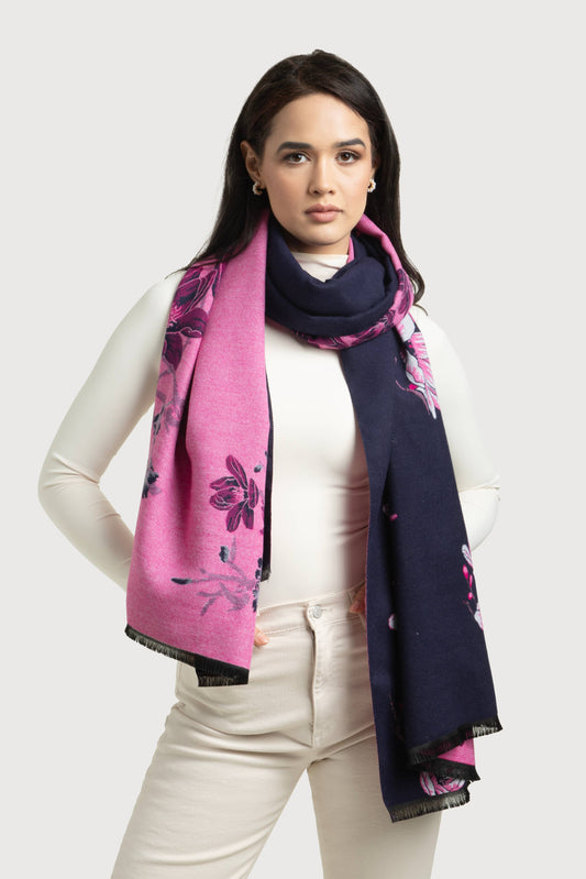 Floral Printed Reversible Scarf
