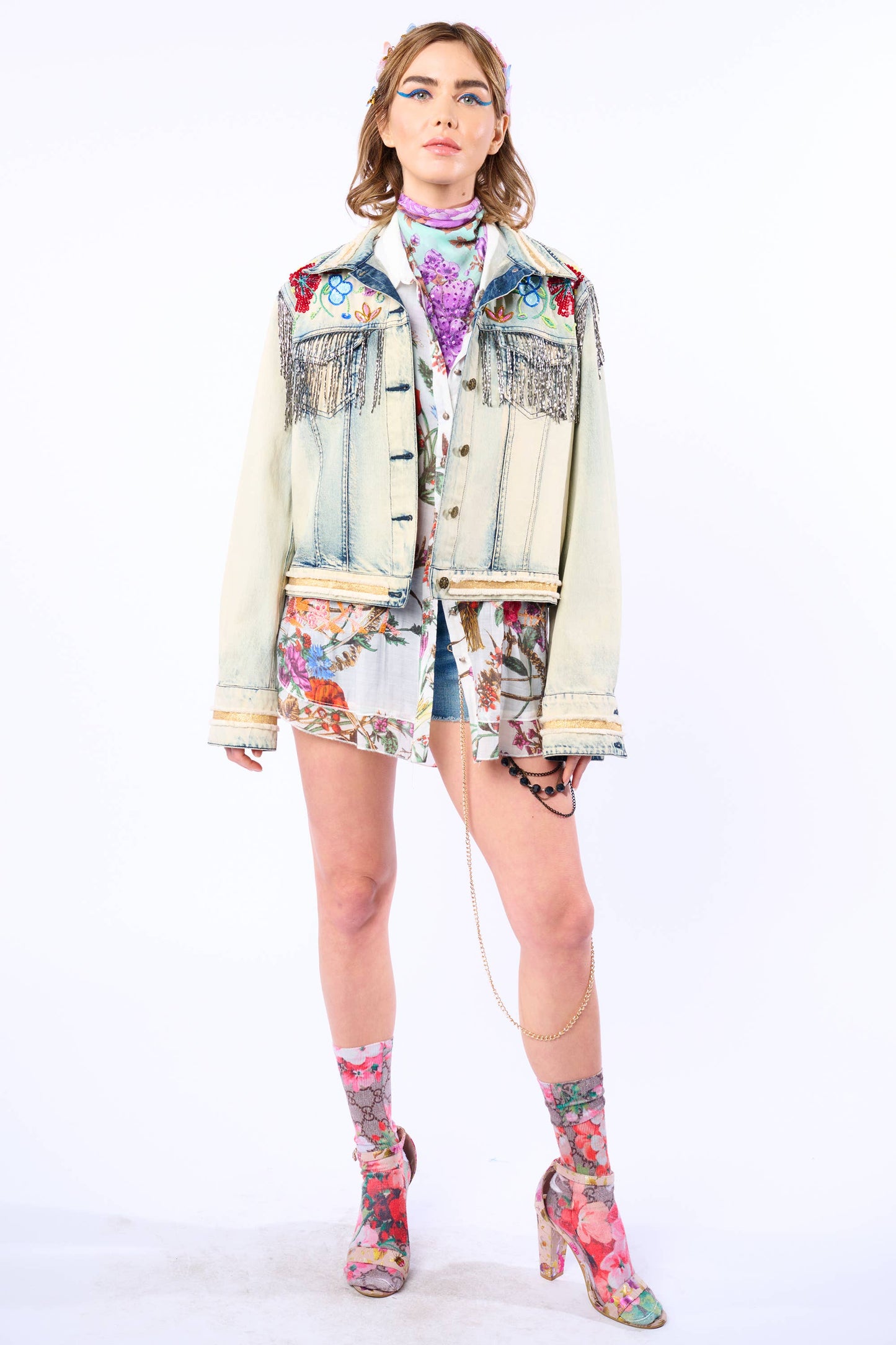 Country Queen Embellished Denim Jacket