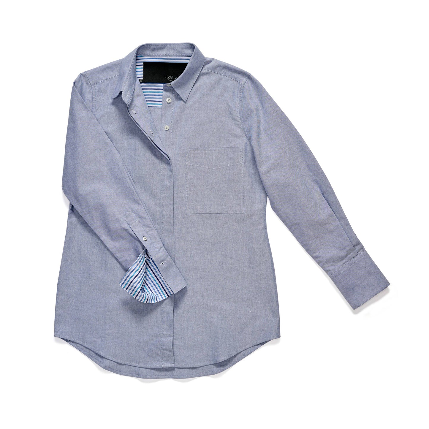 The Modified Boyfriend Shirt in Cadet Blue Oxford