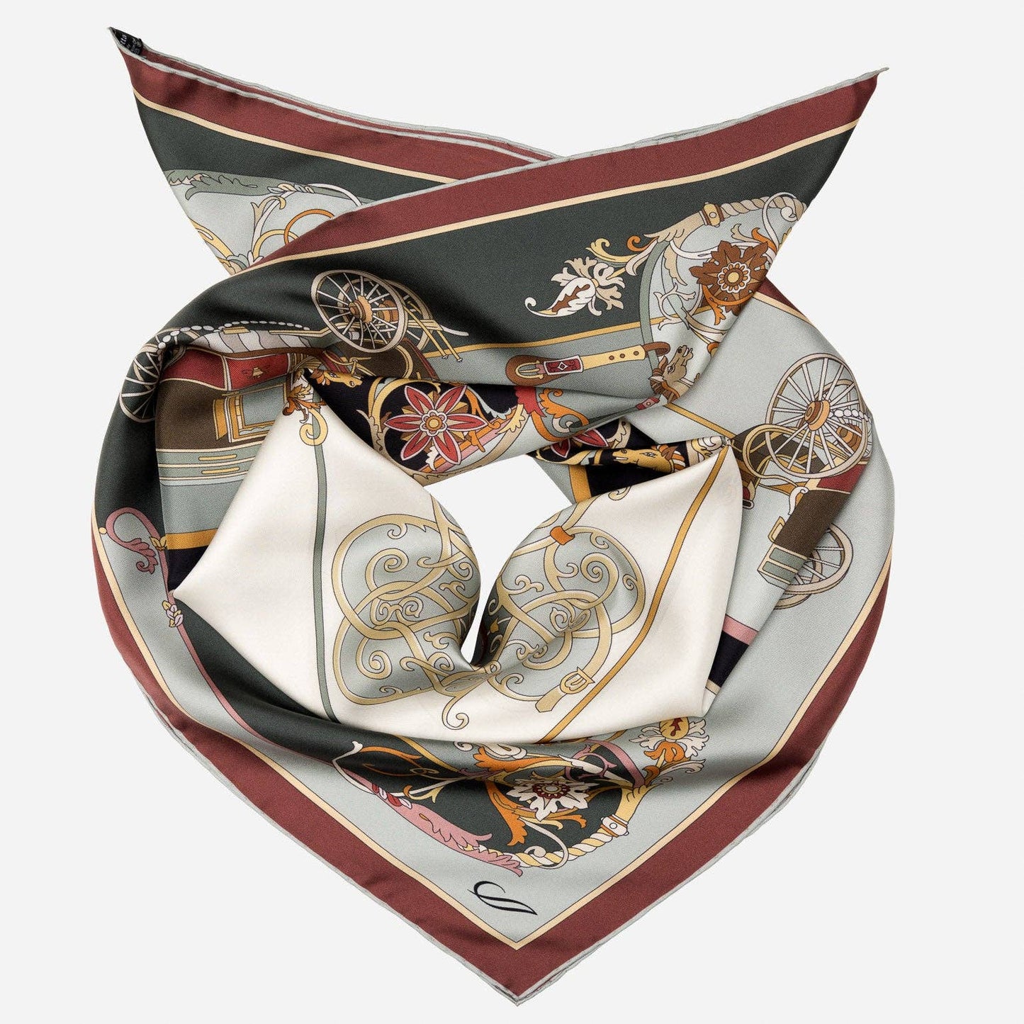 Carozza- Silk Foulard - Antique Jade