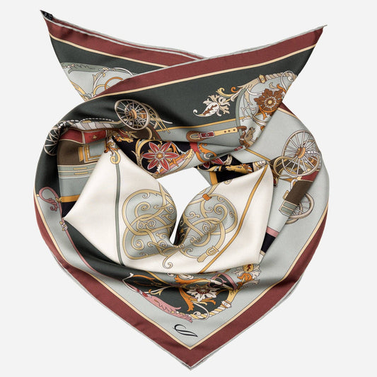 Carozza- Silk Foulard - Antique Jade