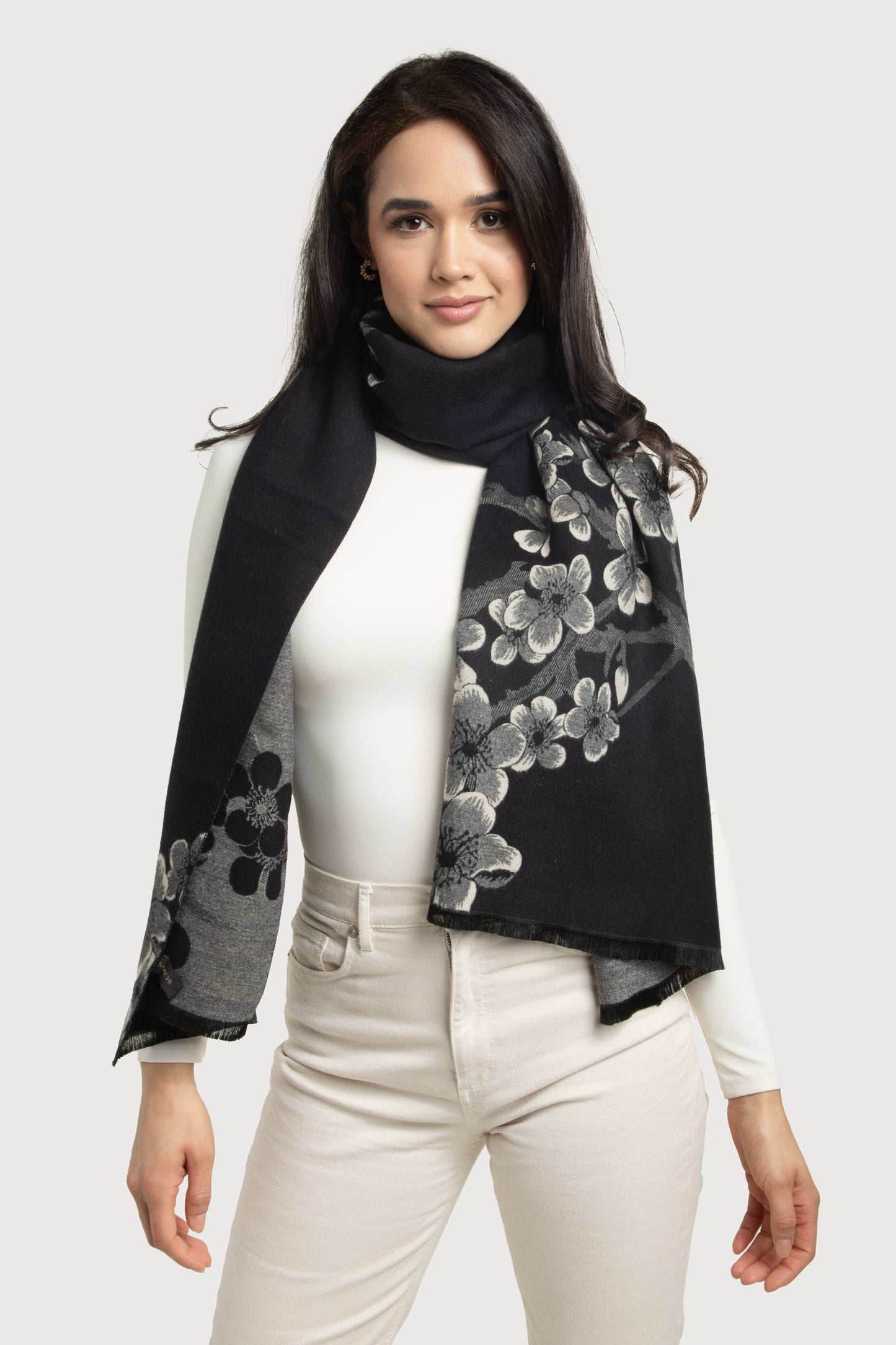 Reverse Garden Printed Viscose Scarf