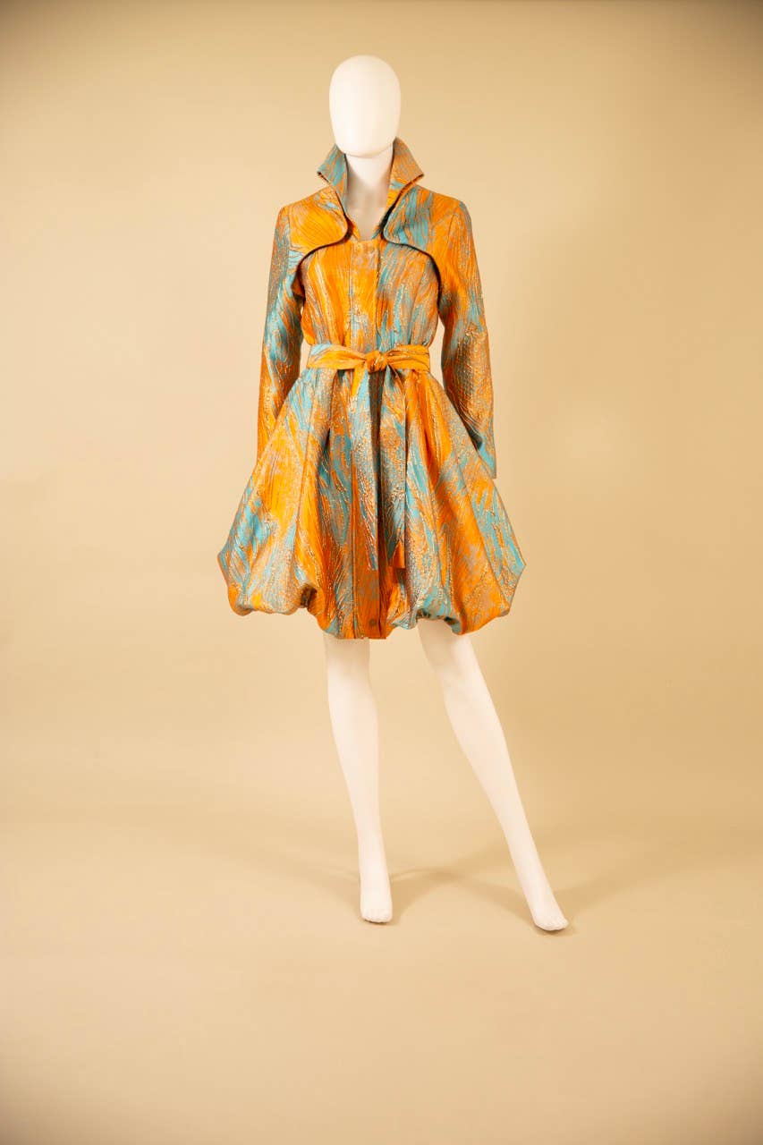 Brocade Bubble Coat-Dress