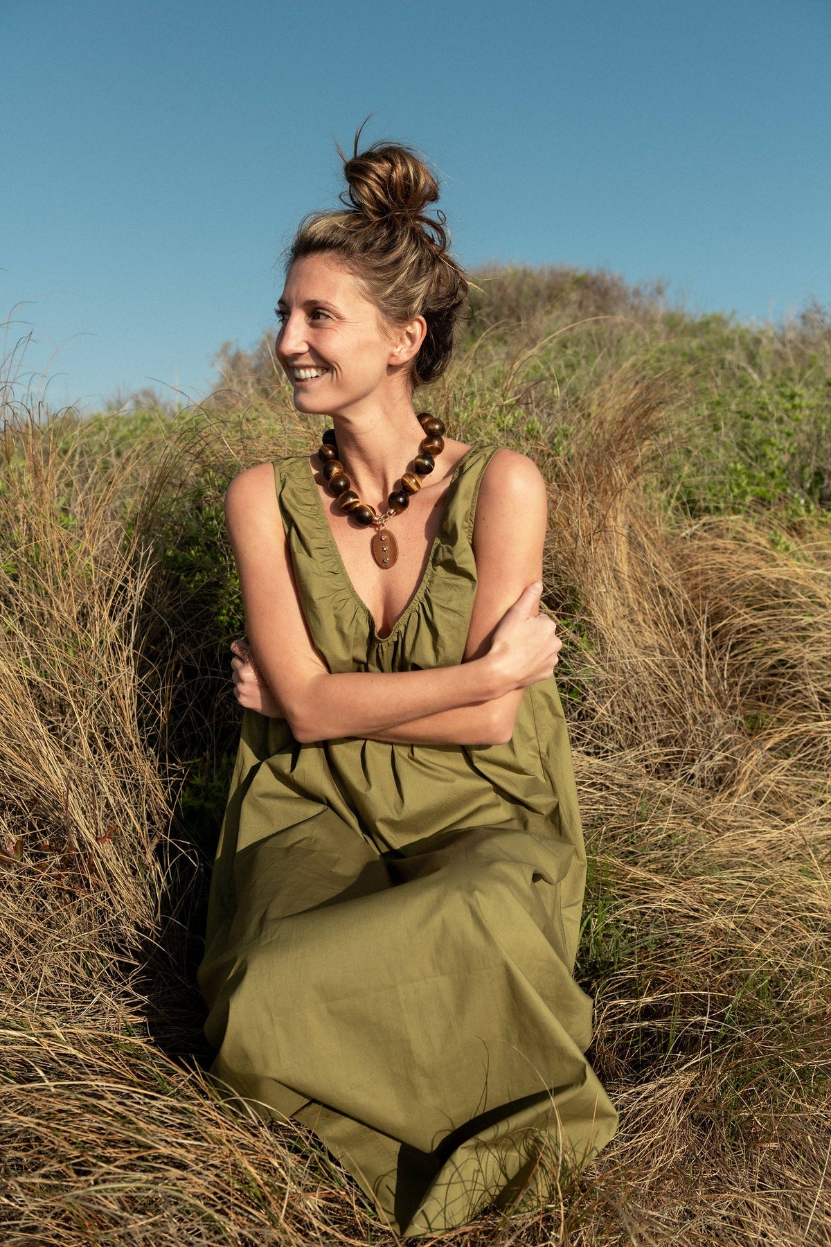 Birdie Dress Olive Green