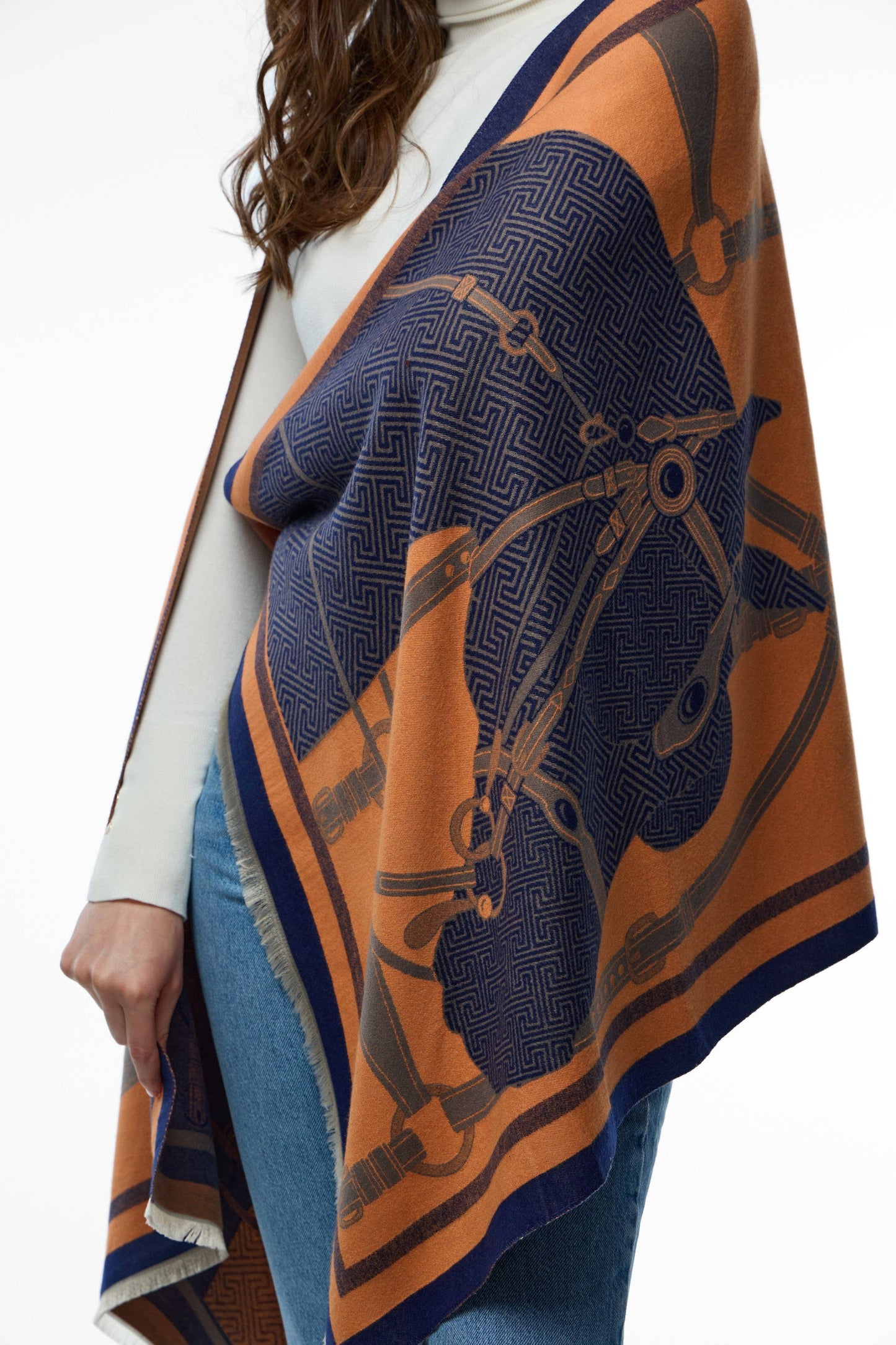 Equestrian Patchwork Knit Scarf