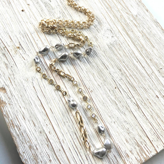 Long layering modern vintage necklace boutique jewelry