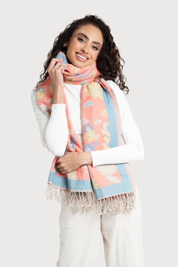 Fiore Cotton Reversible Scarf
