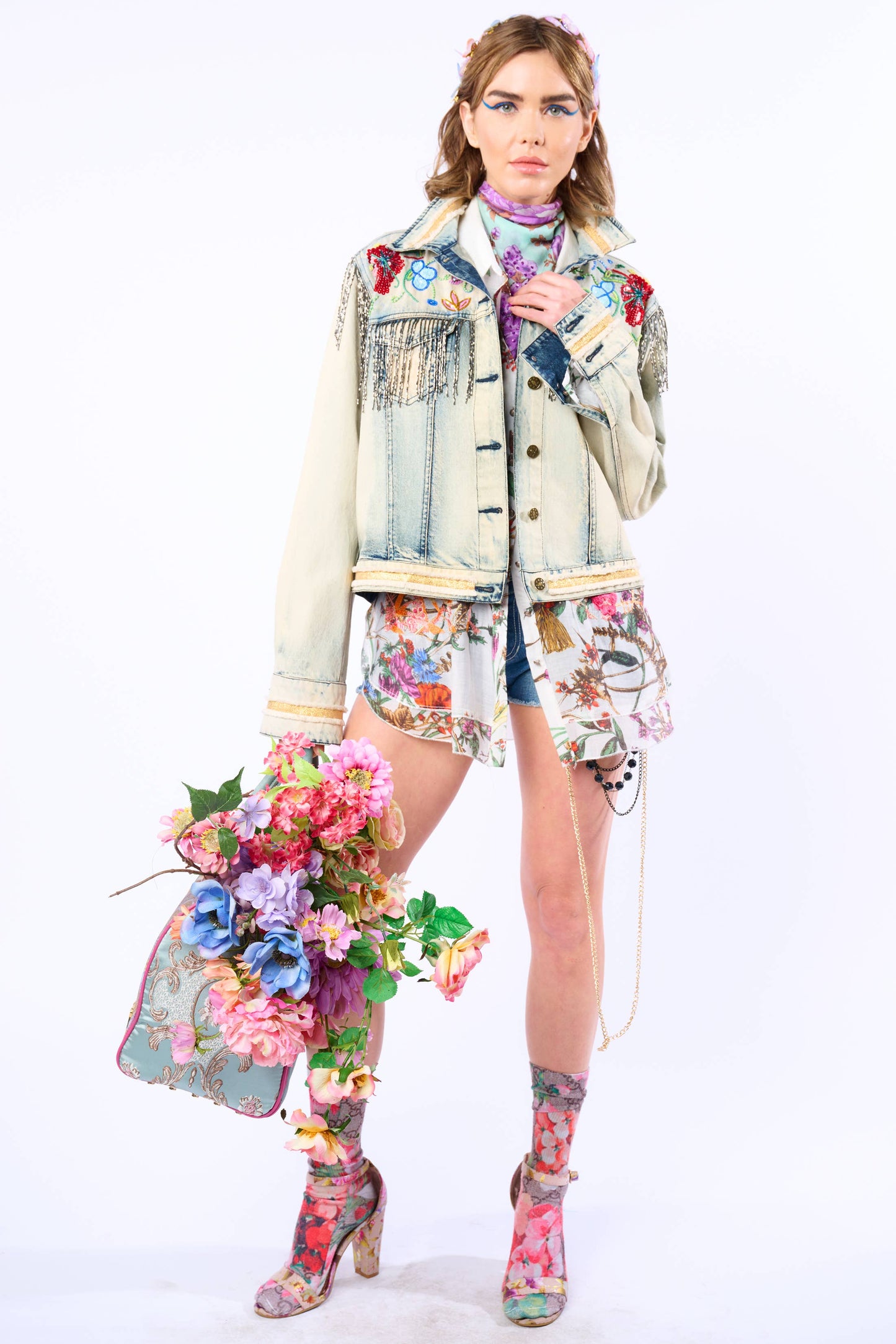 Country Queen Embellished Denim Jacket