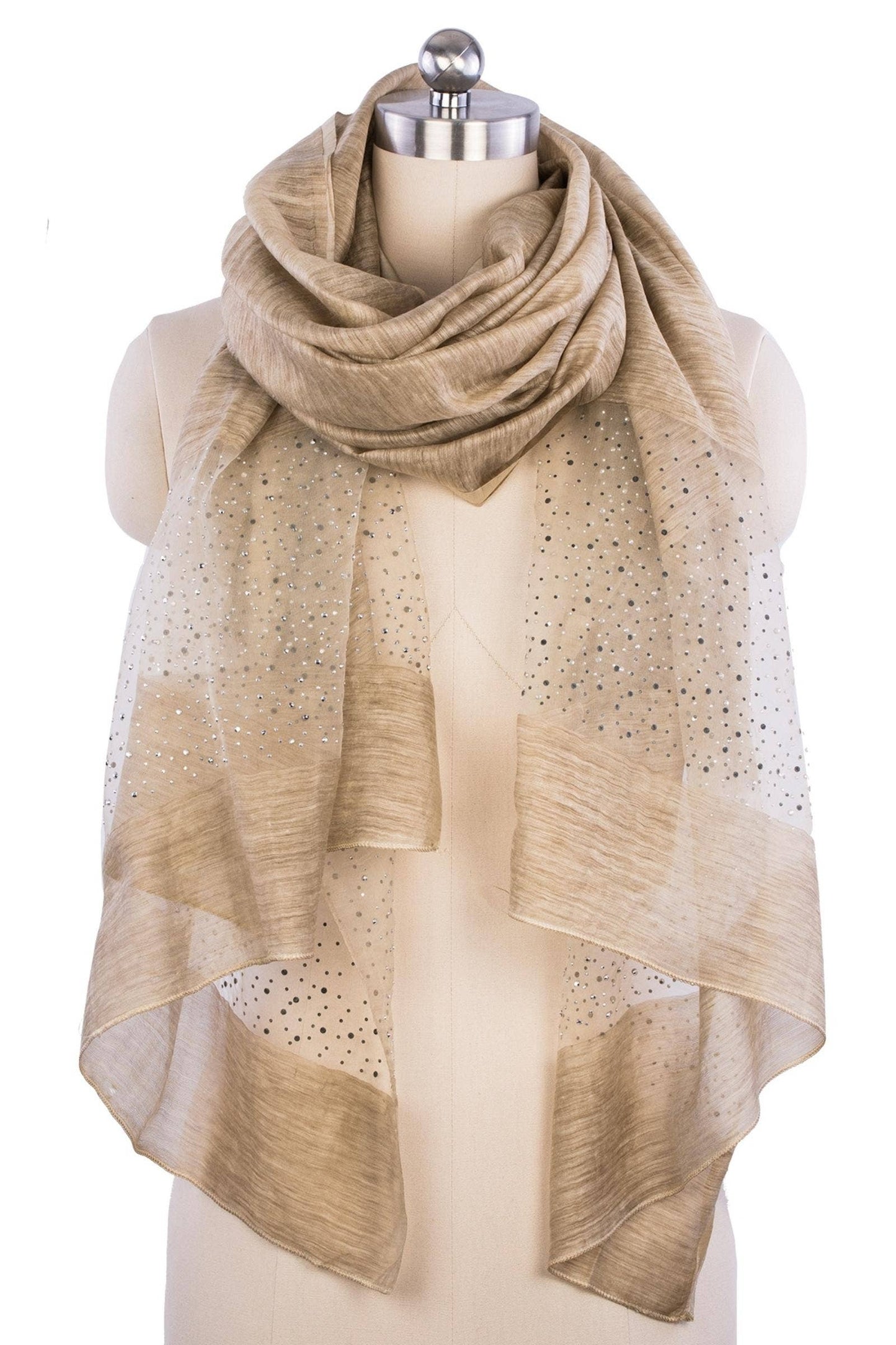 Star Gazer Wool Blend Sparkle Silk Scarf