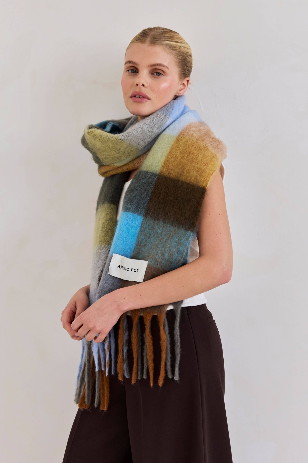 The Reykjavik Scarf - 100% Recycled - Blue/Orange
