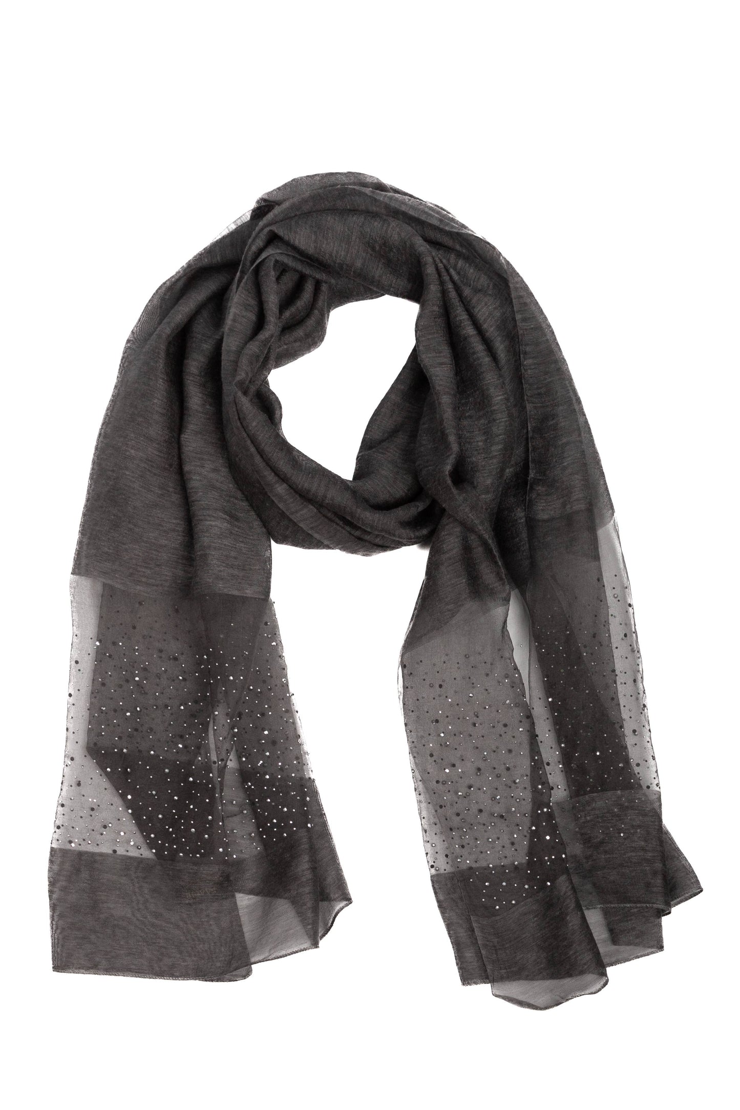 Star Gazer Wool Blend Sparkle Silk Scarf