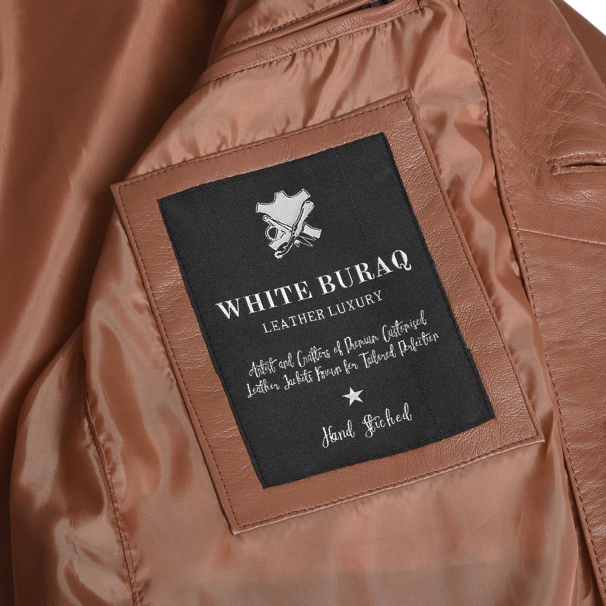 Men's Lambskin Leather Two-Button Blazer
