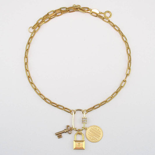Carabiner Amour Charm Necklace