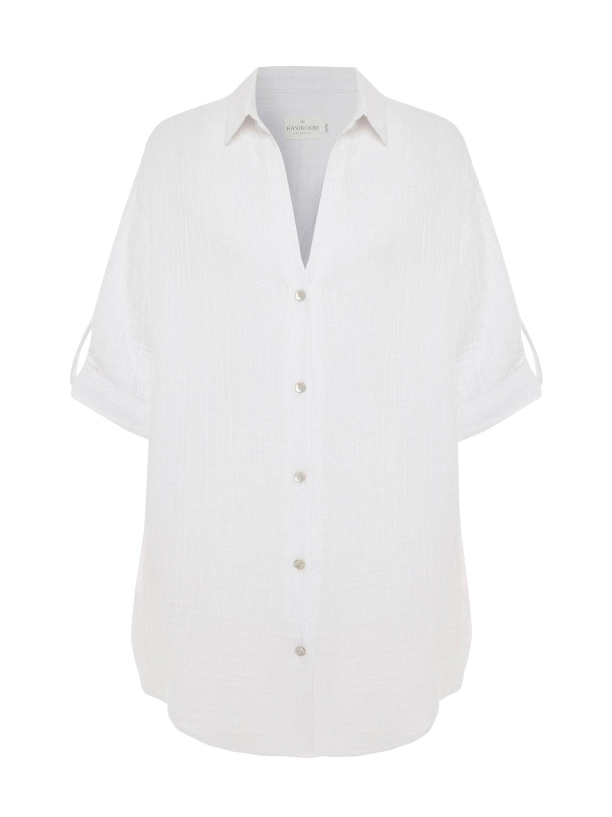 Kaya Oversized Shirt Dress - White