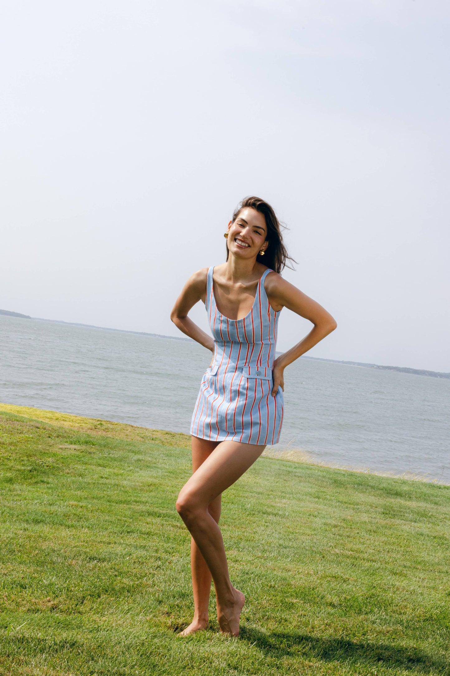 Vivian Dress Harbor Stripe