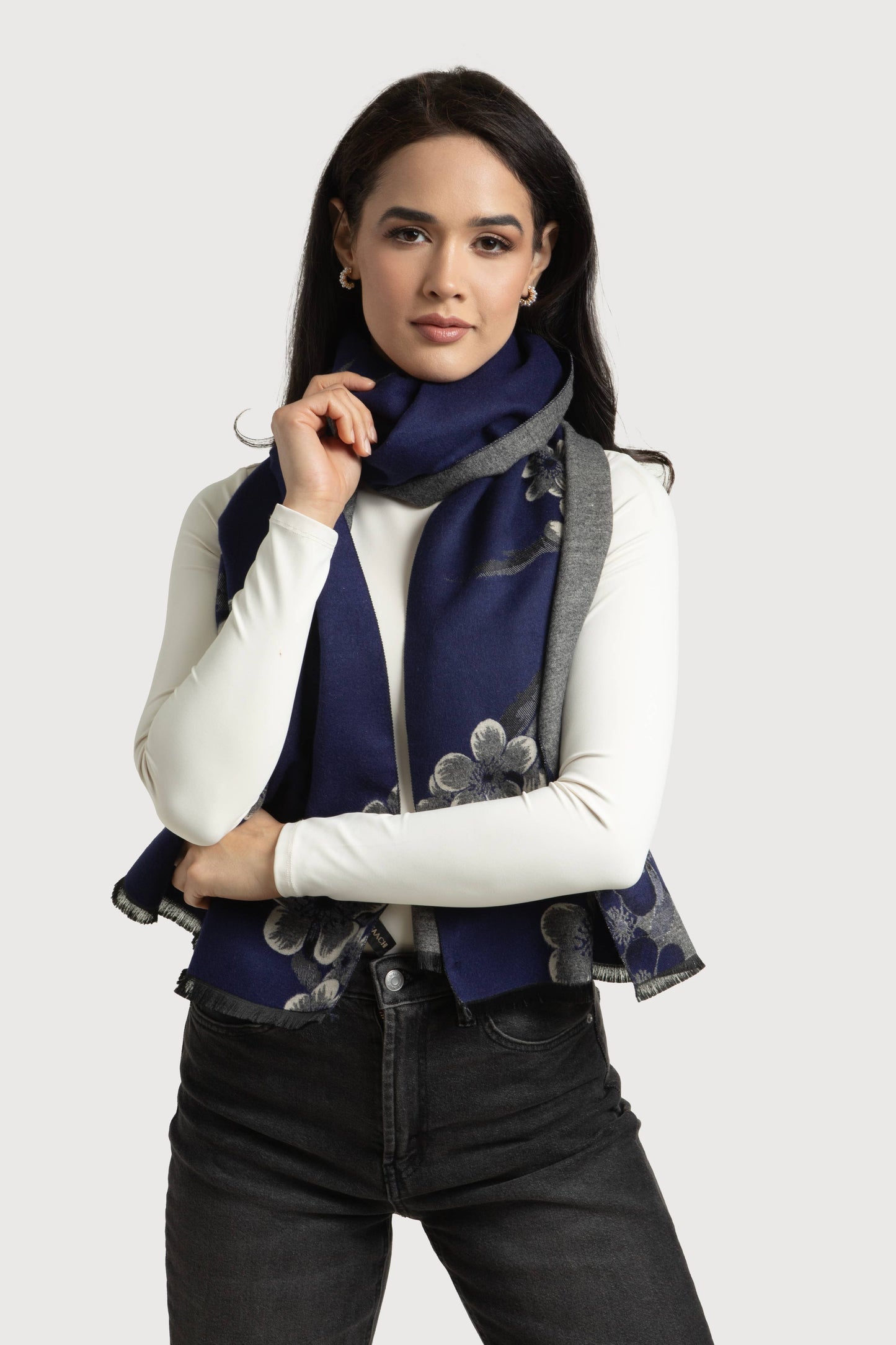 Reverse Garden Printed Viscose Scarf