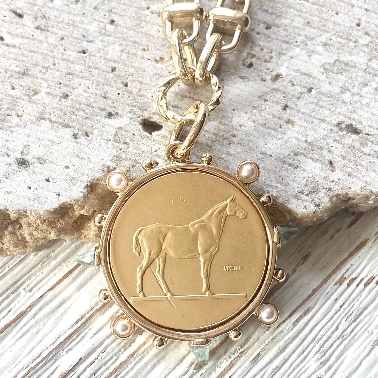 Horse coin equestrian jewelry derby boutique salon