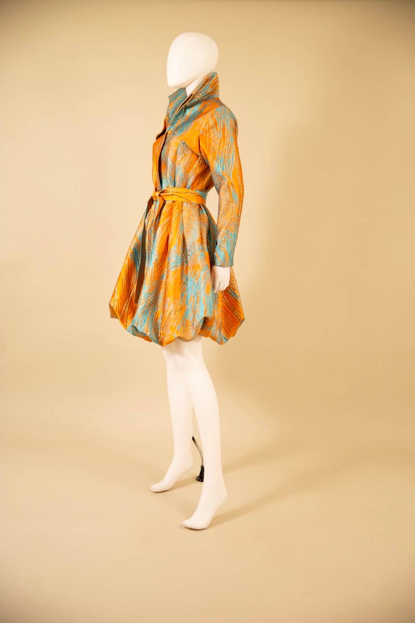 Brocade Bubble Coat-Dress
