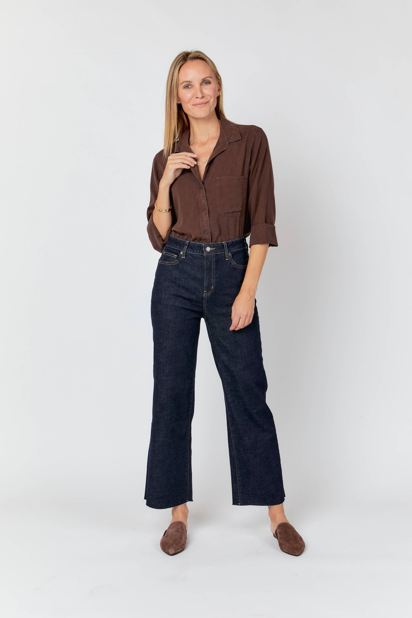 Aberdeen High Rise Wide Leg Crop Sculpt+ Timbers