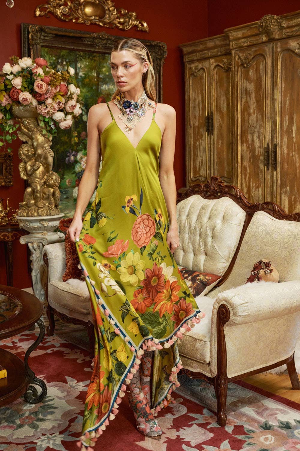 French Riviera Tasseled Dress