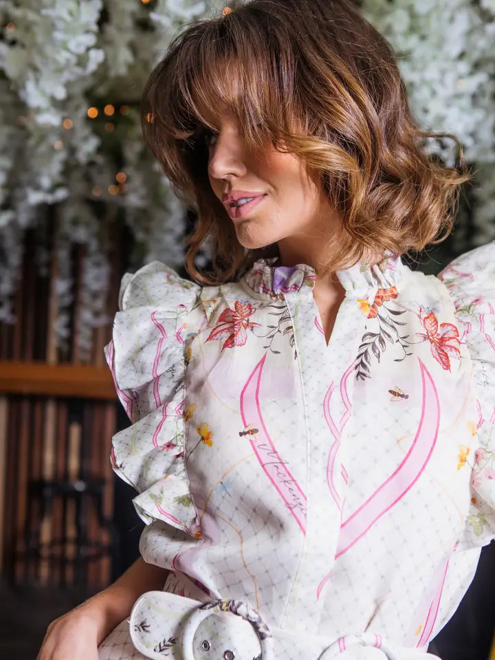 Buzzing Bees Mini Dress- Floral