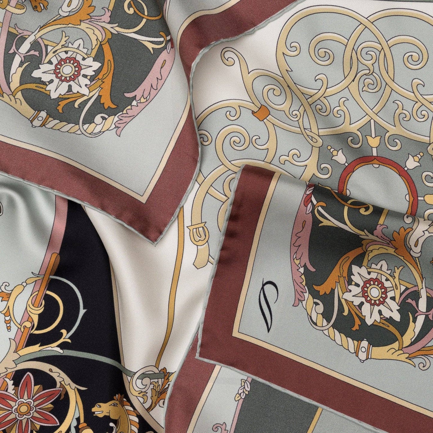 Carozza- Silk Foulard - Antique Jade