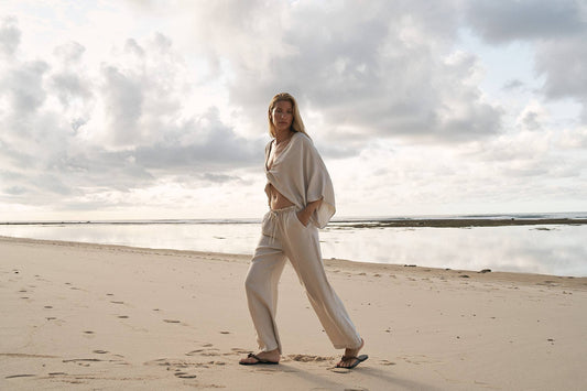 Lucid Flow Tie Pants - Sand