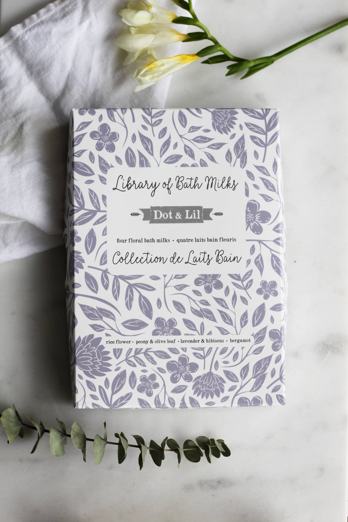 Library of bath milks gift set