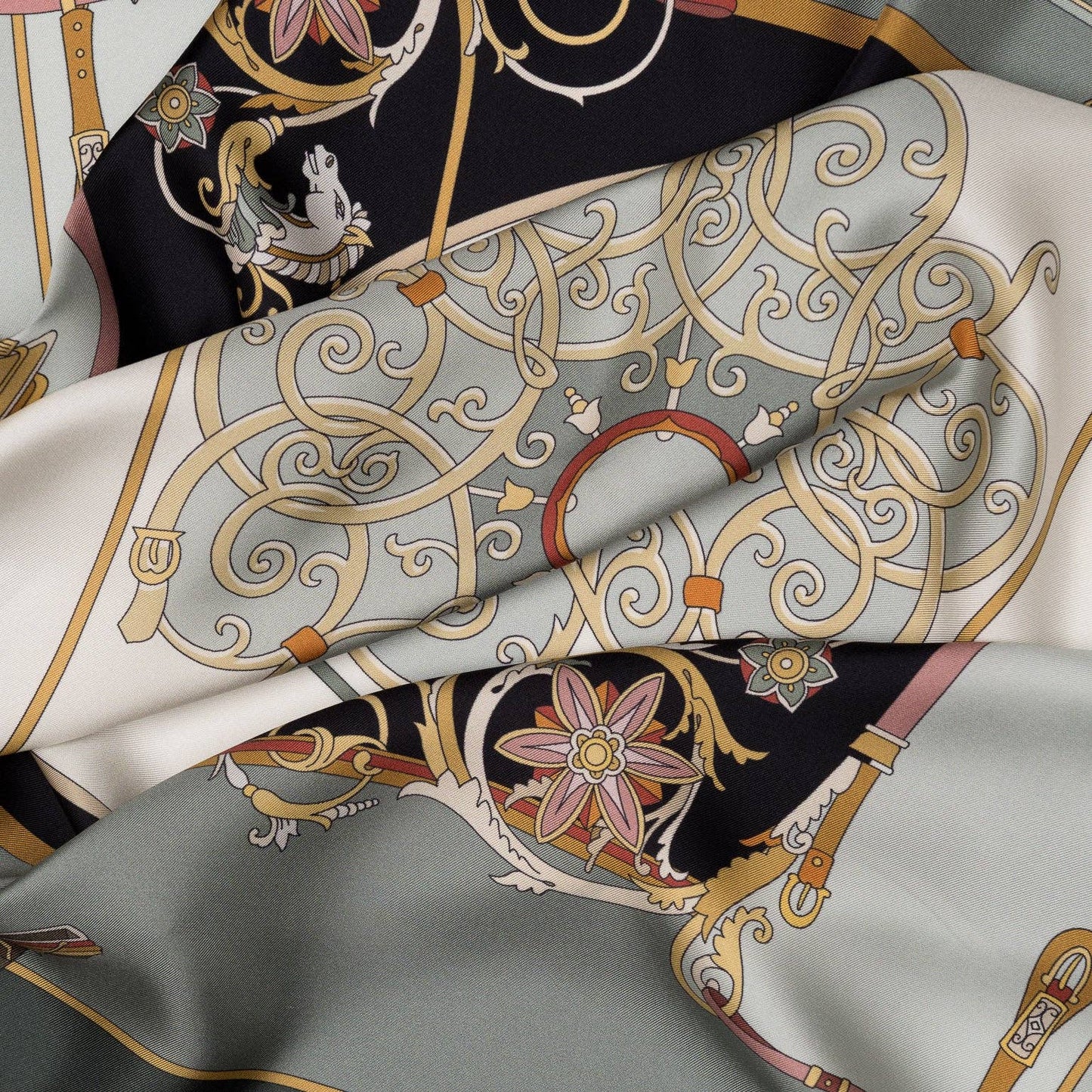 Carozza- Silk Foulard - Antique Jade