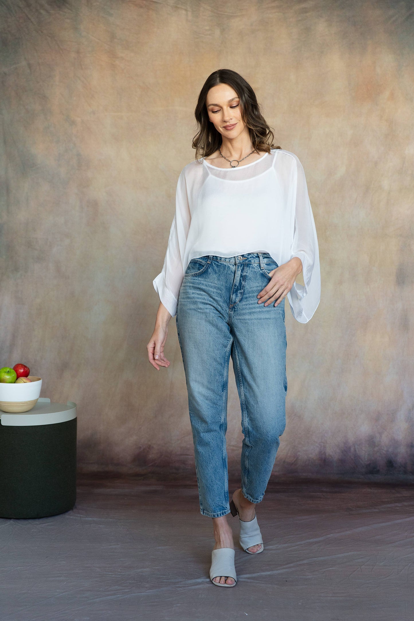 Mona Italian Silk Topper