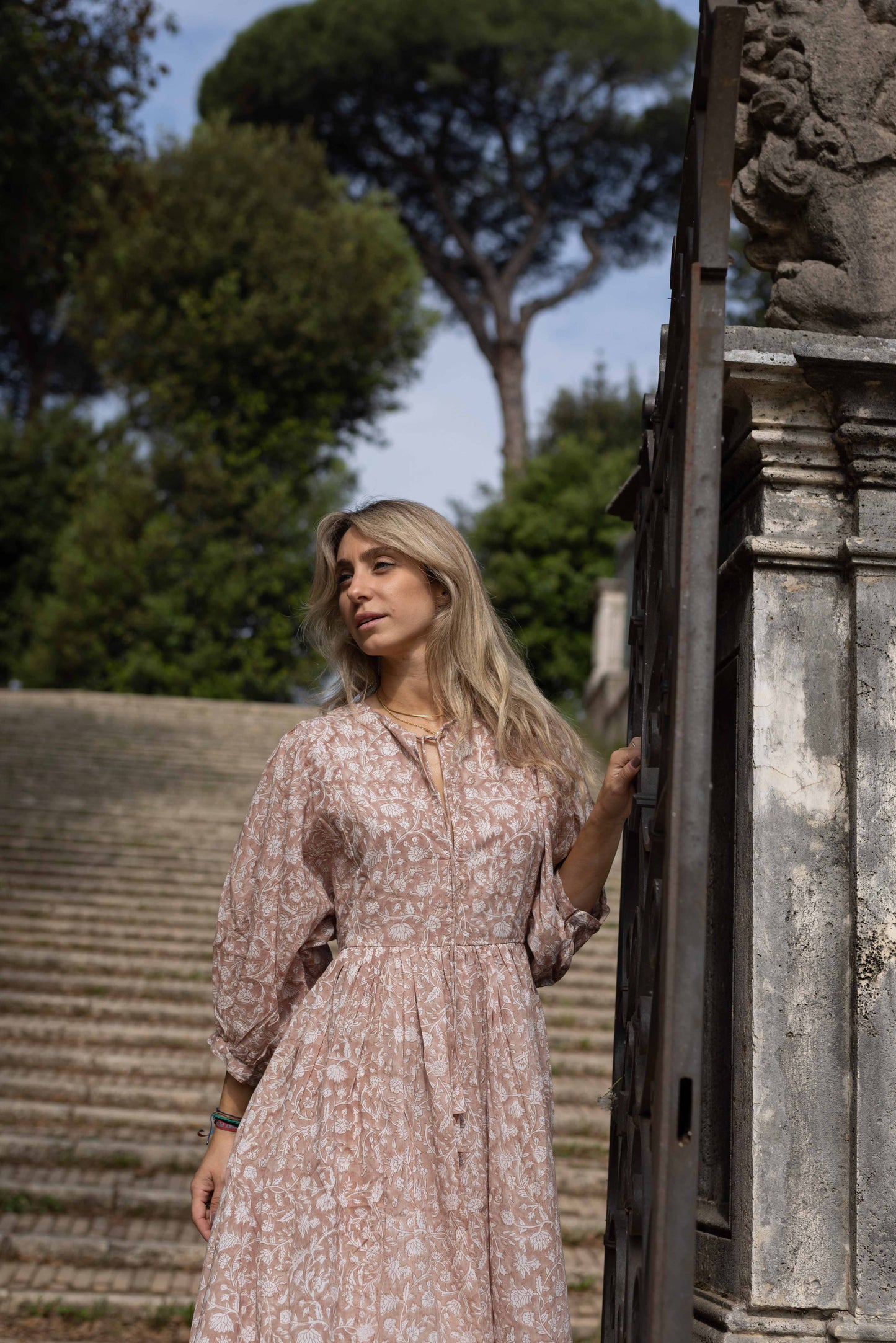 Cotton Venus Midi Dress ~ Ecru