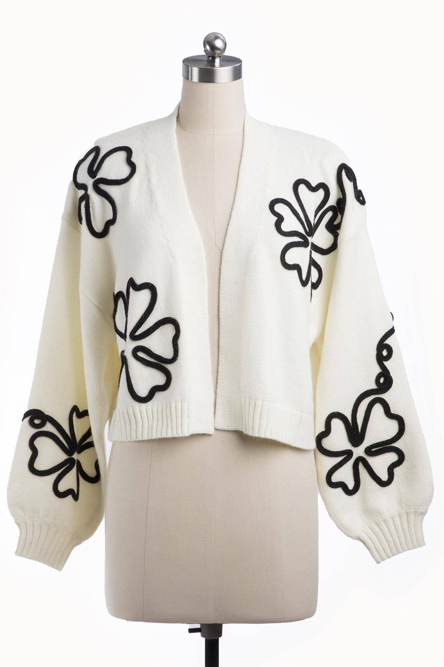 Cropped Floral Cardigan Squiggle