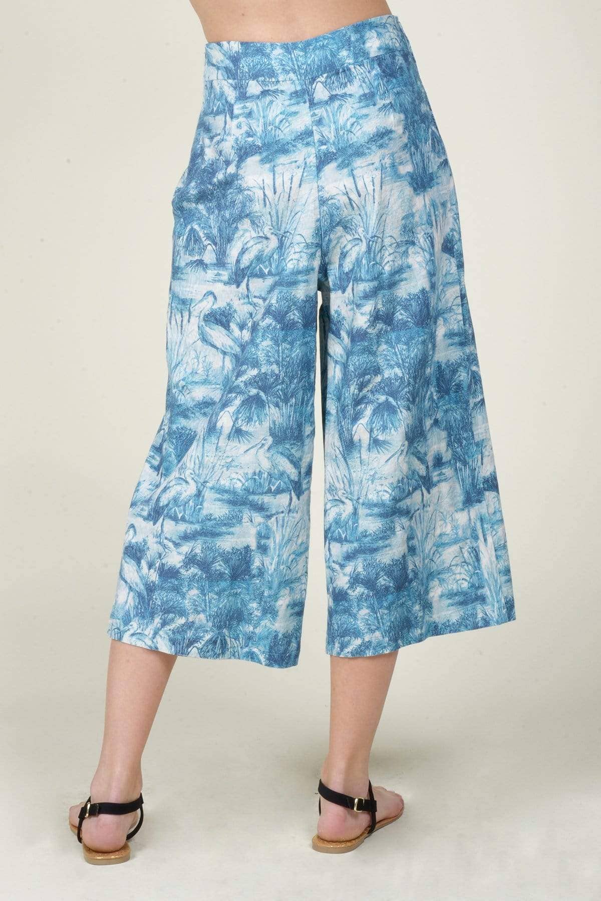 Duval Linen Pants - Blue Lagoon