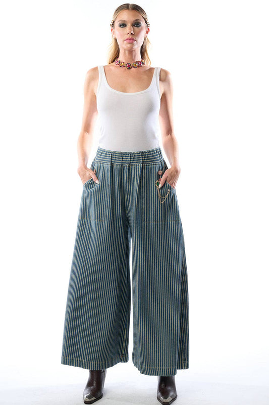 Adela Stripe Denim Pants