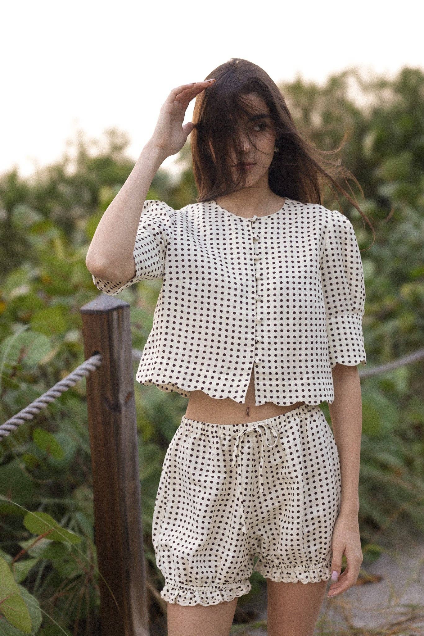 Scalloped Top Polka Dot